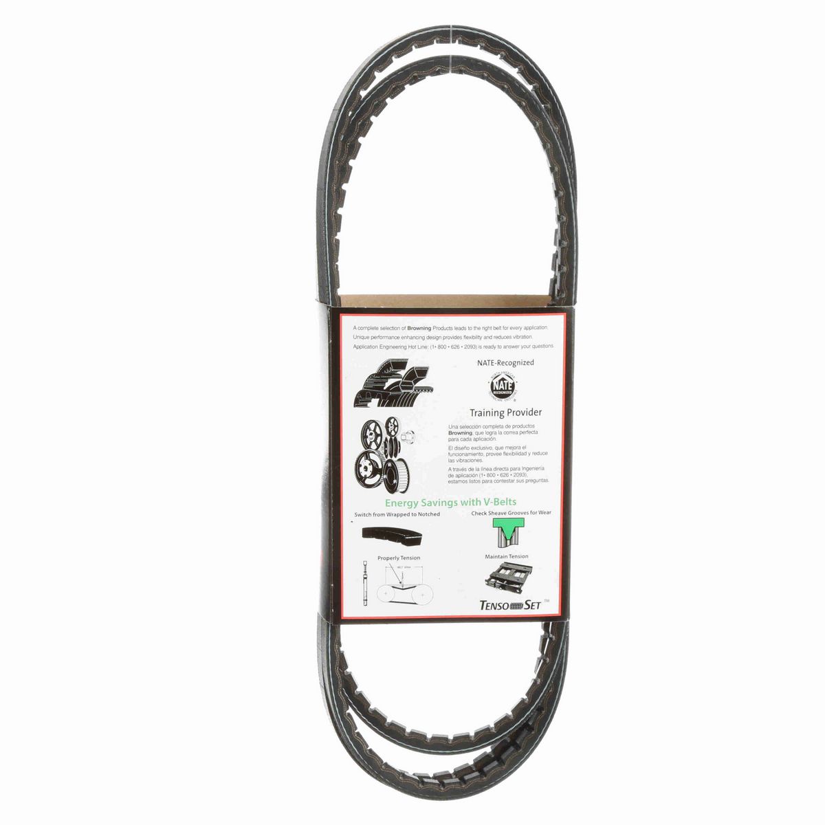 Browning EPDM Notched Belt 98% Efficient - 3VX1000