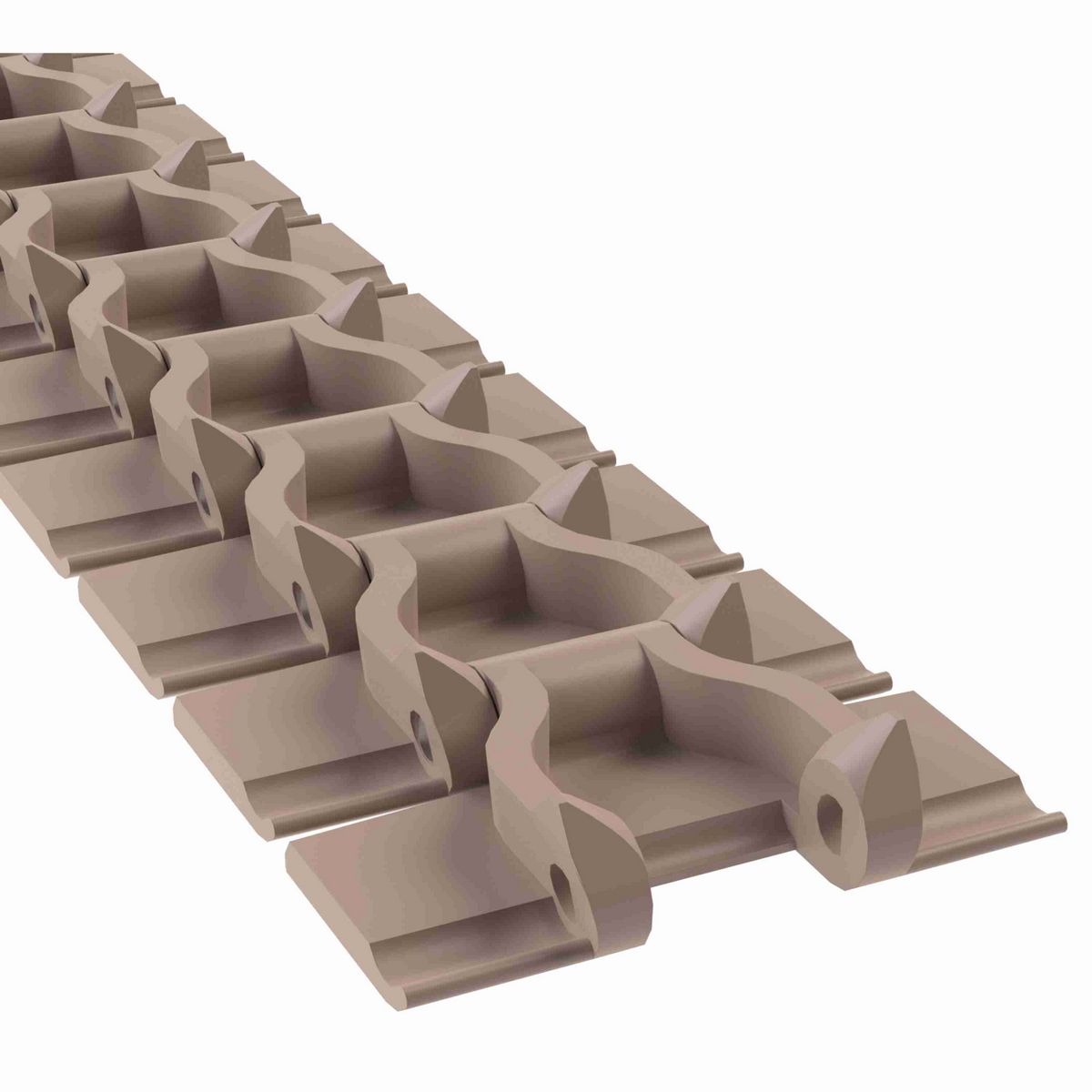 Rexnord 879B Side-flexing Solid Top, Material: Tan Low Friction, Width: 3.25in, Pitch: 1.5in - LF879K3-1/4