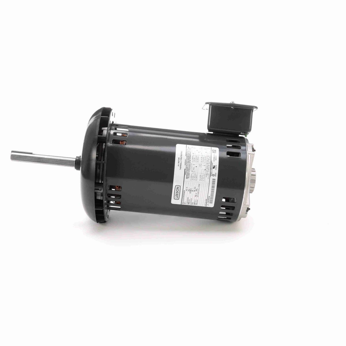 LEESON Condenser Fan Motor, 1 HP, 1 Ph, 60 Hz, 200-230/460 V, 1200 RPM, 48Z Frame, OPEN - P195