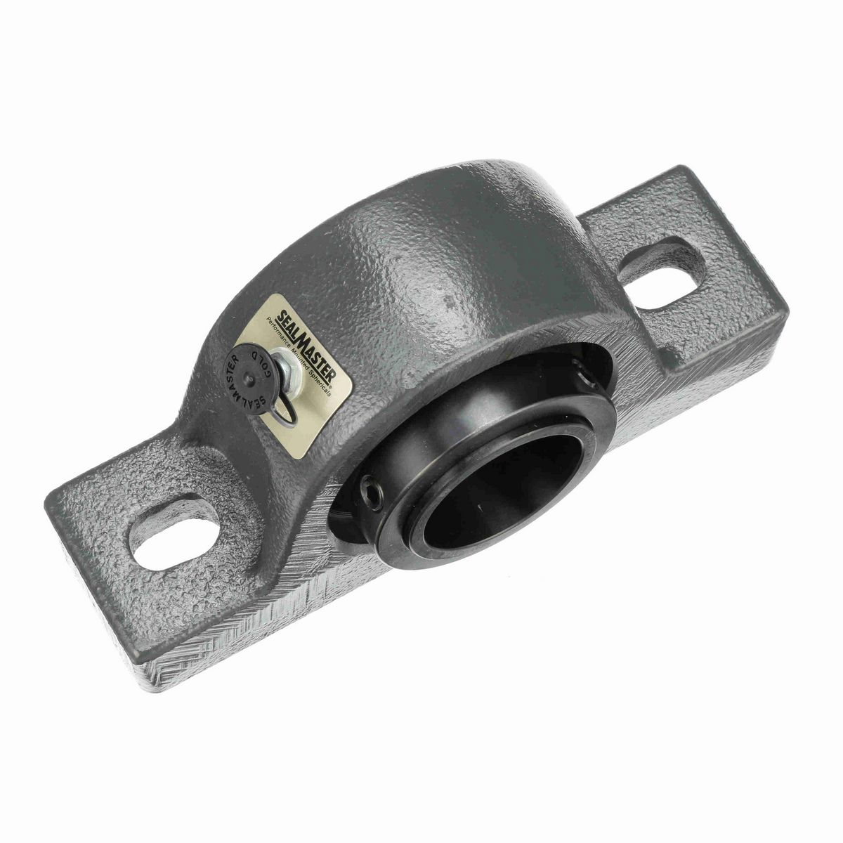 Sealmaster Mounted Cast Iron Two Bolt Pillow Block Spherical Roller - 52100 Bearing Steel, Black Oxided - Collar Mount Lock - USRB5000-115-C