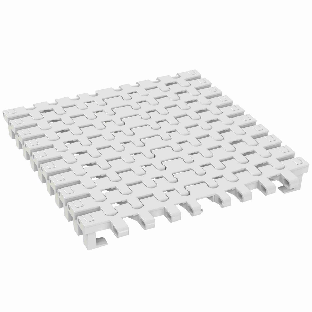 Rexnord 7956TAB Side-flexing Flush Grid, Material: Silver Platinum Series, Width: 12in, Pitch: 1.25in - 10297381