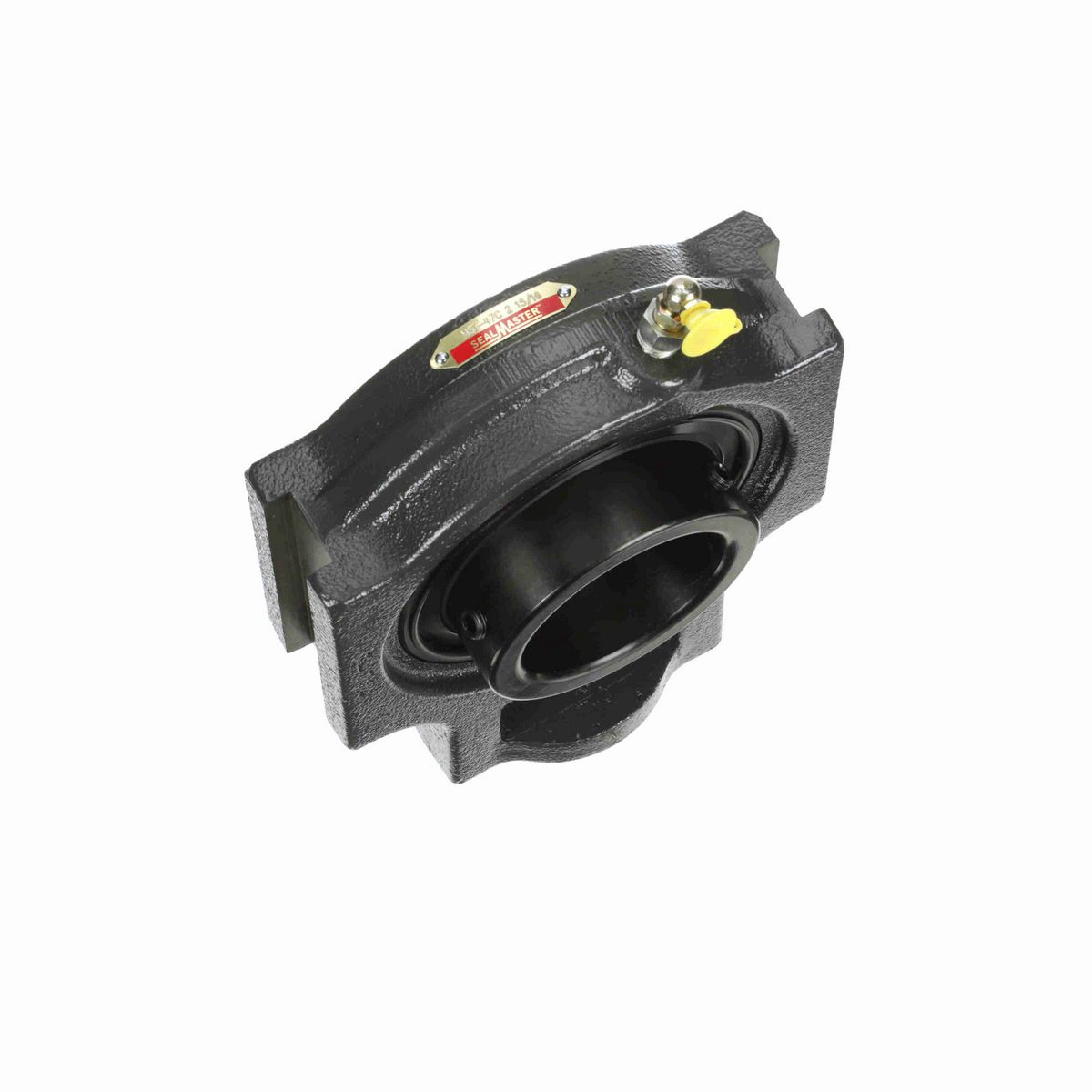 Sealmaster Mounted Cast Iron Wide Slot Take Up Ball Bearing - 52100 Bearing Steel, Black Oxided - Setscrew Lock - MST-47C
