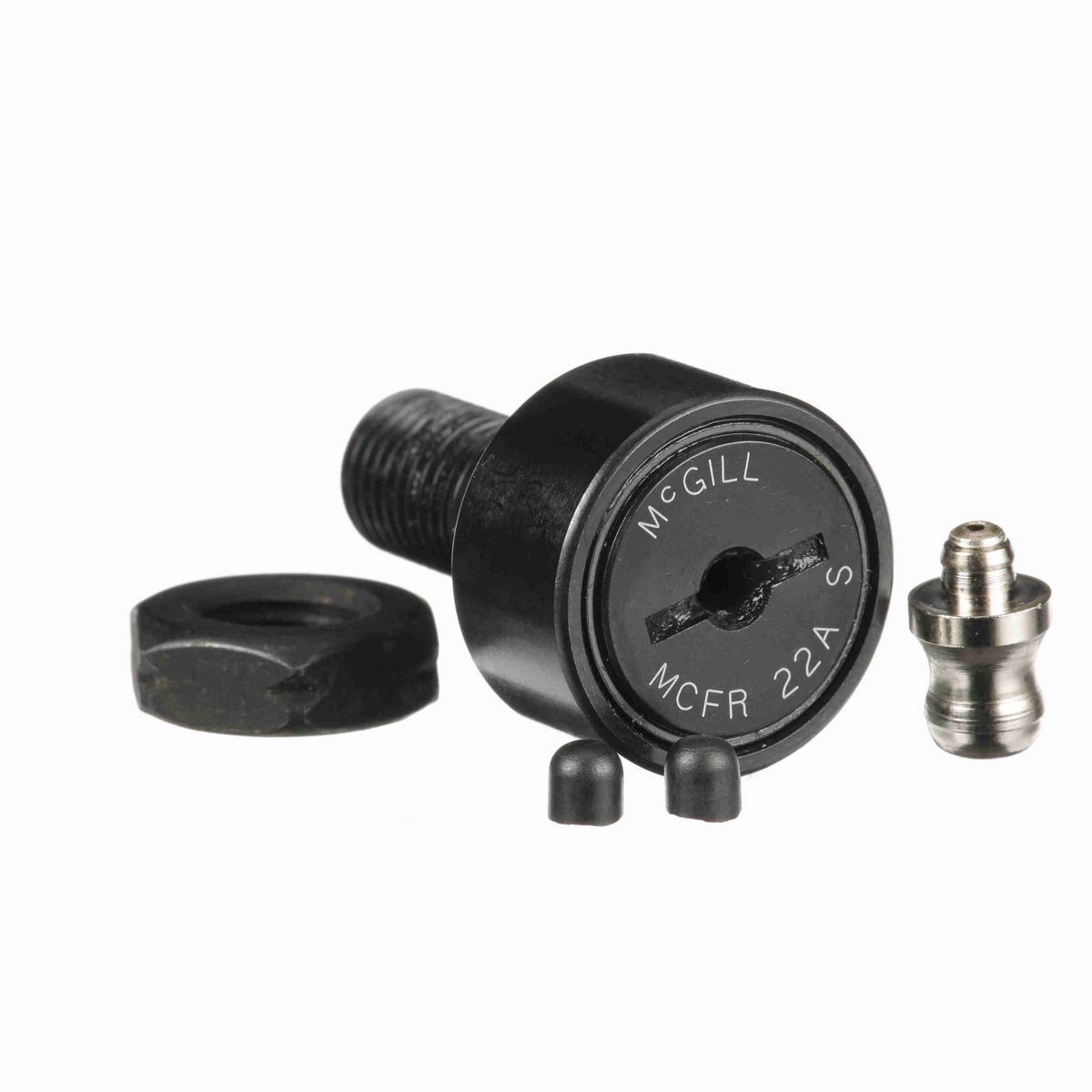 Опорный ролик с цапфой McGill CAMROL MCFR 22A S, бочкообразный, с уплотнением, со шлицем под отвёртку, метрический