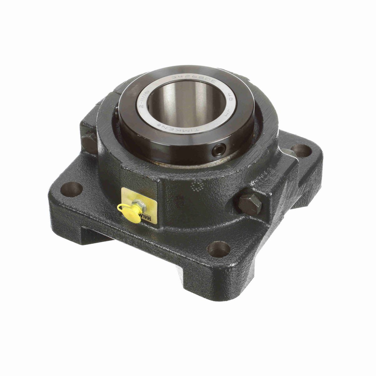 Sealmaster Mounted Cast Iron Four Bolt Flange Tapered Roller - 52100 Bearing Steel - Double Collar Mount Lock - RFB 211C