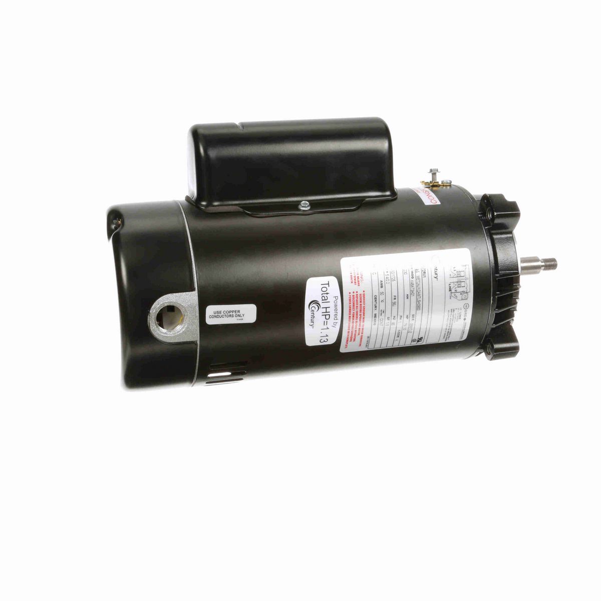 Century Pool Pump Motor, .75/.10 HP, 1 Ph, 60 Hz, 230 V, 3600 RPM, 56J Frame, ODP - STS1072RV1