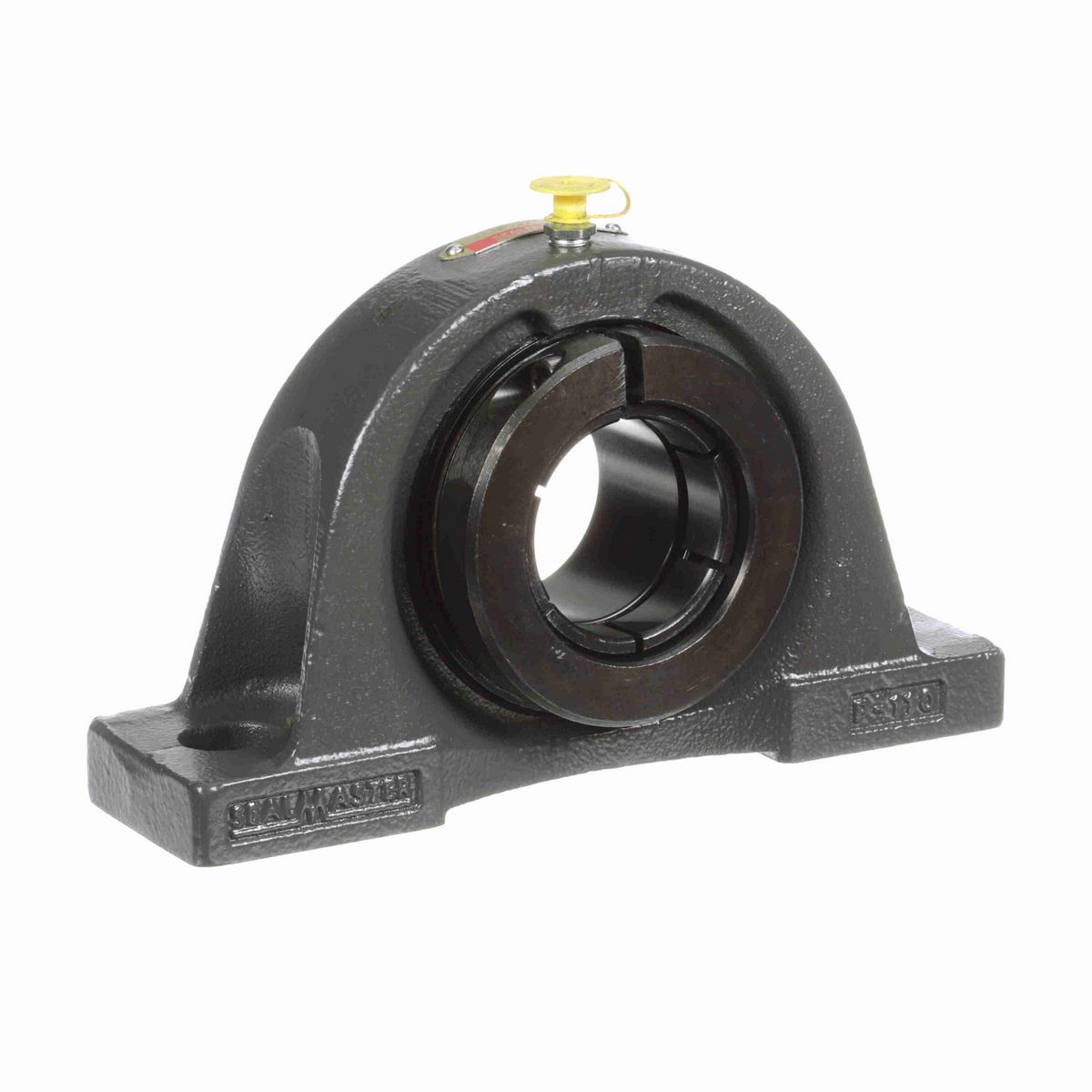 Sealmaster Mounted Cast Iron Two Bolt Pillow Block Ball Bearing - 52100 Bearing Steel, Black Oxided - Concentric Lock - NP-32T