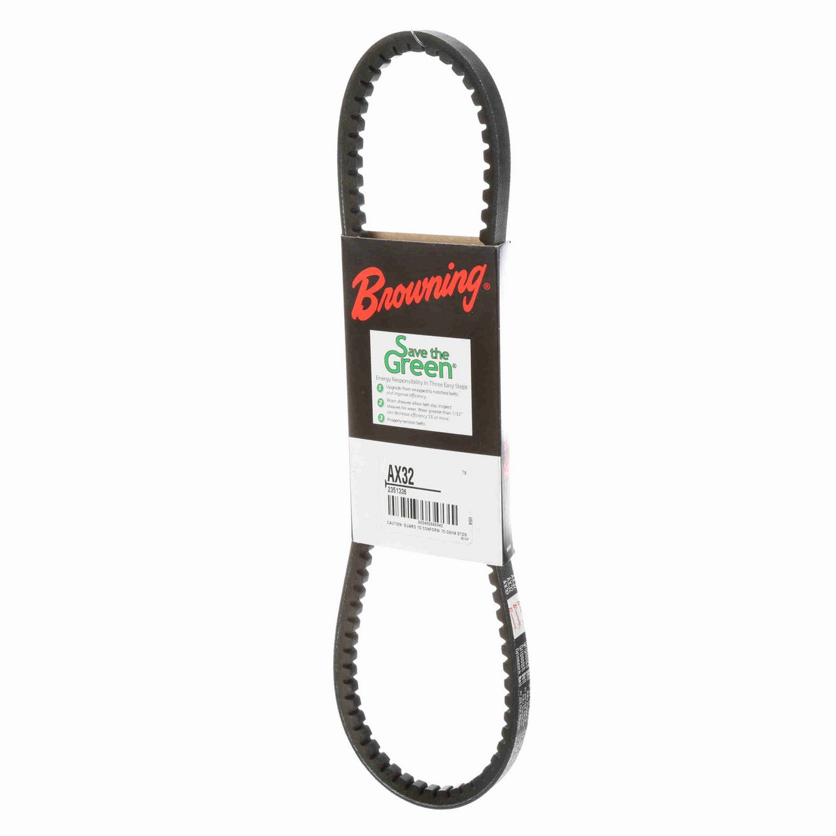 Browning EPDM Notched Belt 98% Efficient - AX32