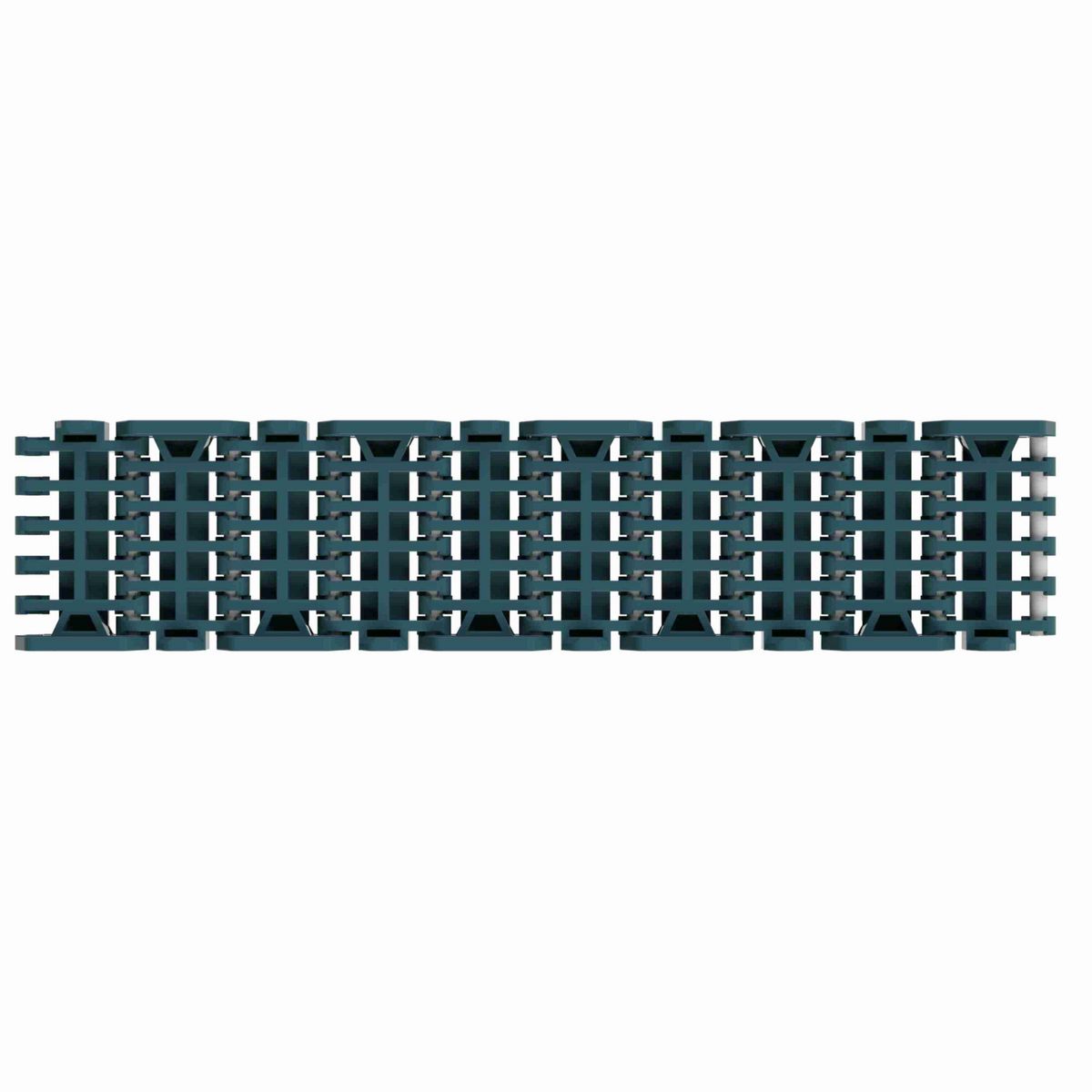 Rexnord 1000RRR Straight Running Raised Rib Rail Track, Material: Green Low Friction Acetal, Width: 58mm, Pitch: 1in - 871.00.02