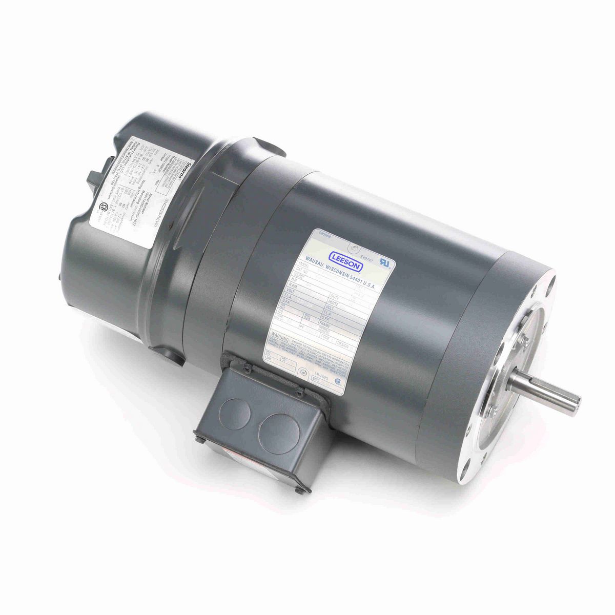 LEESON Brake Motor, 0.75 HP, 3 Ph, 60 Hz, 230/460 V, 1800 RPM, 56C Frame, TENV - K460