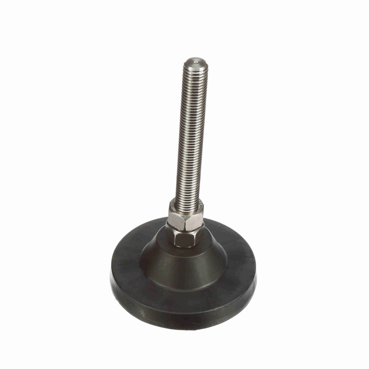 System Plast Articulating Plastic Leveler; Series: VG-513, Base Diameter: 4.84, Spindle Length: 6.15-in, Thread: 3/4-10 - VG-513-01-S34-L8