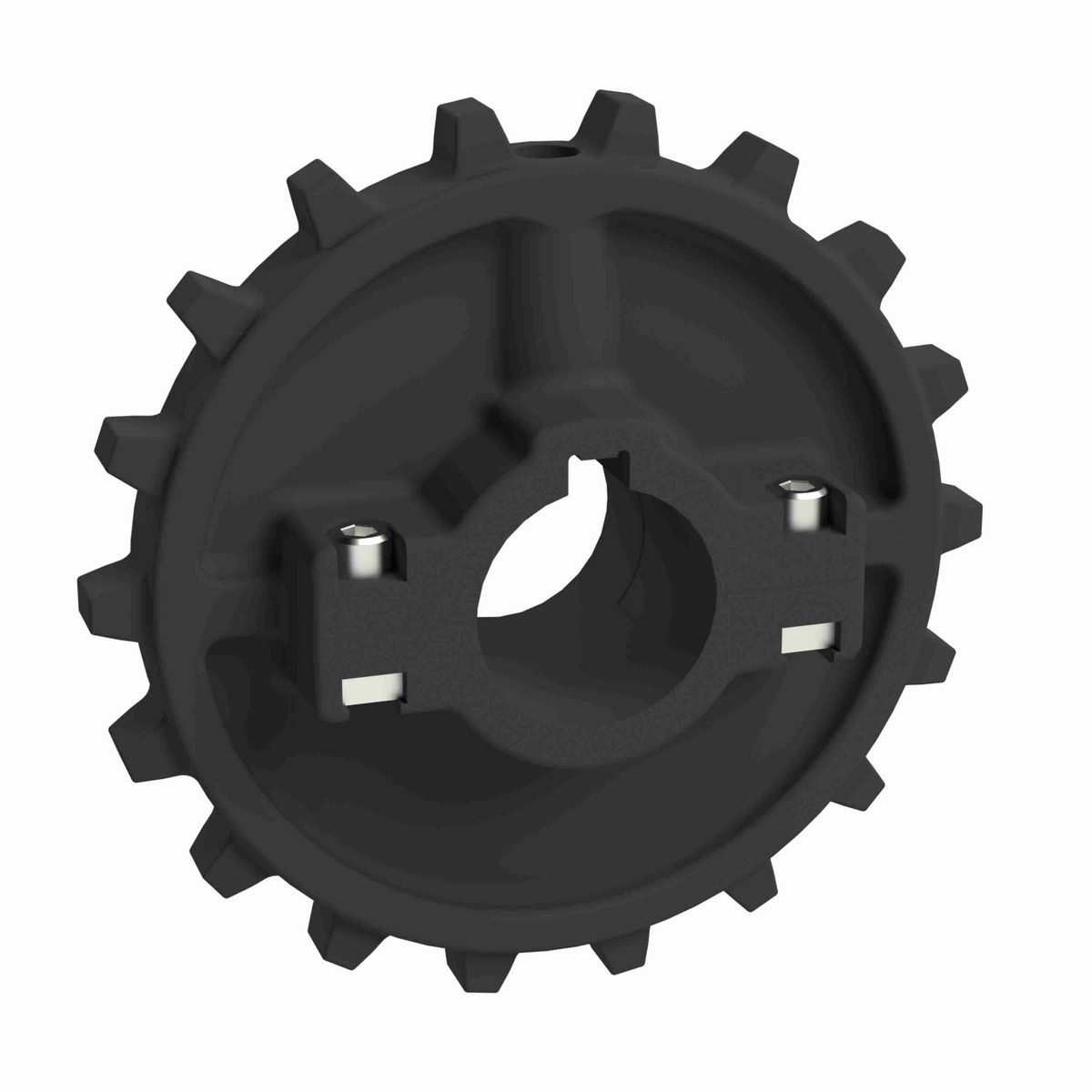 Rexnord 7700 Series Split Molded Nylon Sprocket with 18 Teeth and 30mm Round Shaft-Ready Bore with Keyway - 614-60-30
