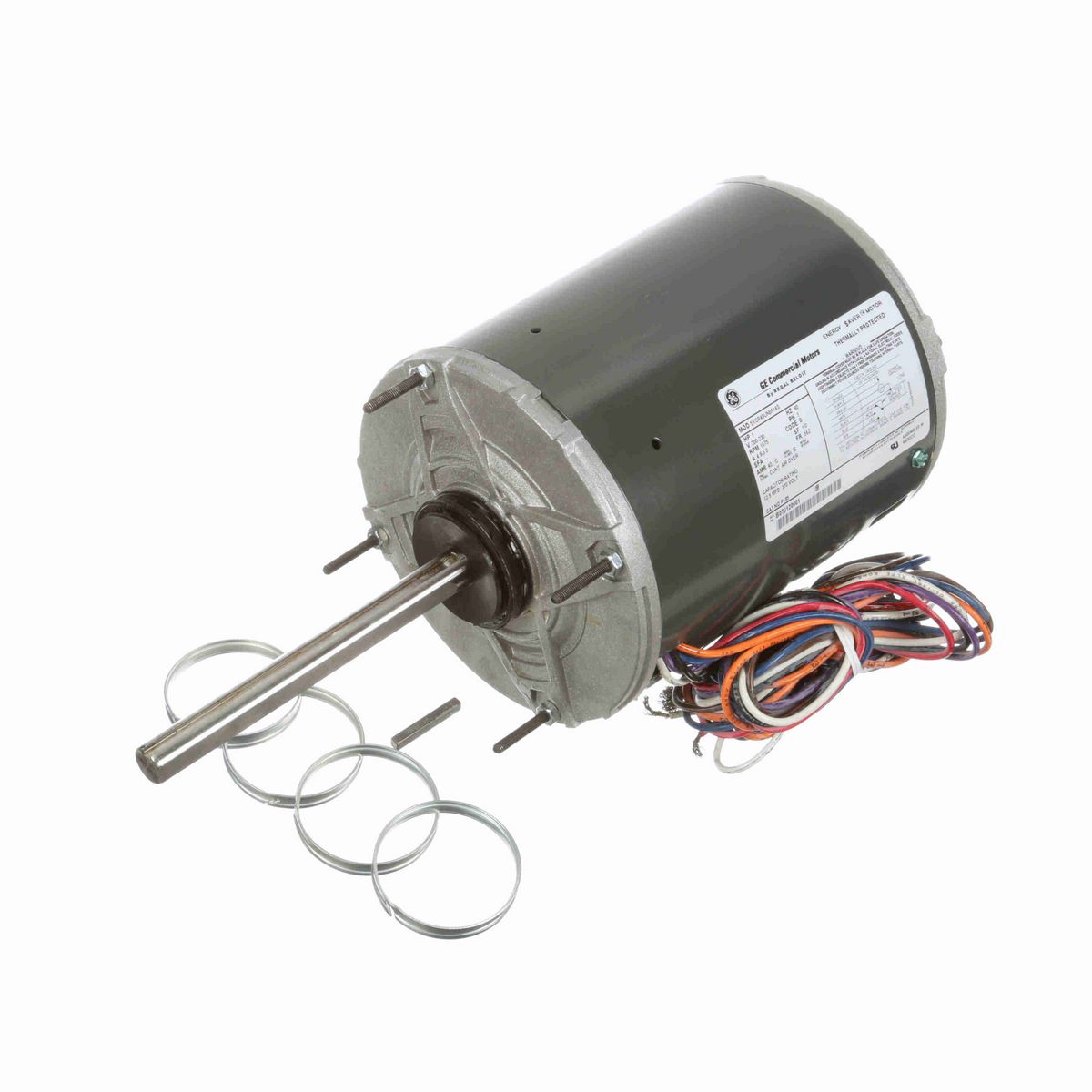 LEESON Condenser Fan Motor, 1 HP, 1 Ph, 60 Hz, 200-230 V, 1200 RPM, 56Z Frame, DP - P185