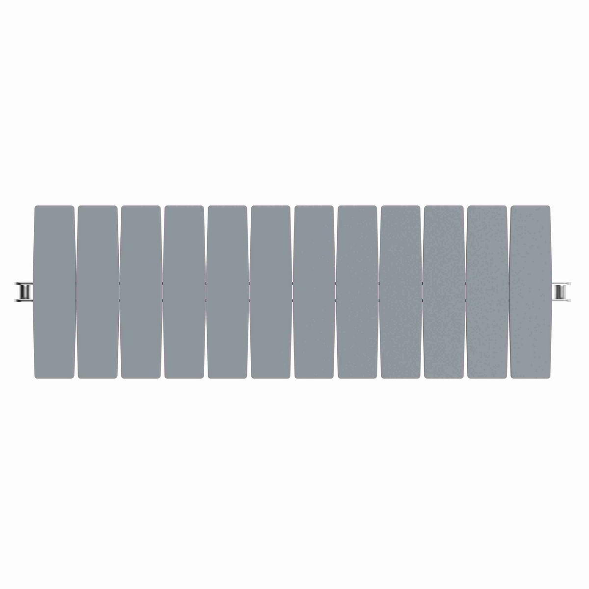 Rexnord 1873TAB Side-flexing Solid Top, Material: Silver Platinum Series, Width: 6in, Pitch: 1.5in - 10479435