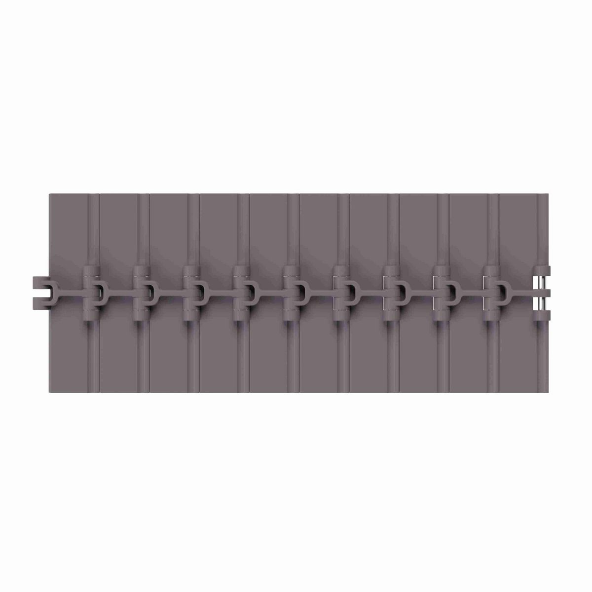 Rexnord 820 RubberTop Straight Running RubberTop®, Material: Brown High Performance, Width: 6in, Pitch: 1.5in - 81416213