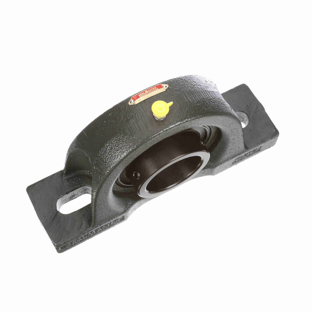 Sealmaster Mounted Cast Iron Two Bolt Pillow Block Ball Bearing - 52100 Bearing Steel, Black Oxided - Setscrew Lock - MP-315C