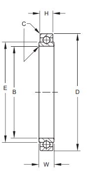 Авиационный прецизионный однорядный шарикоподшипник RBC B500 Series B540DDFS428