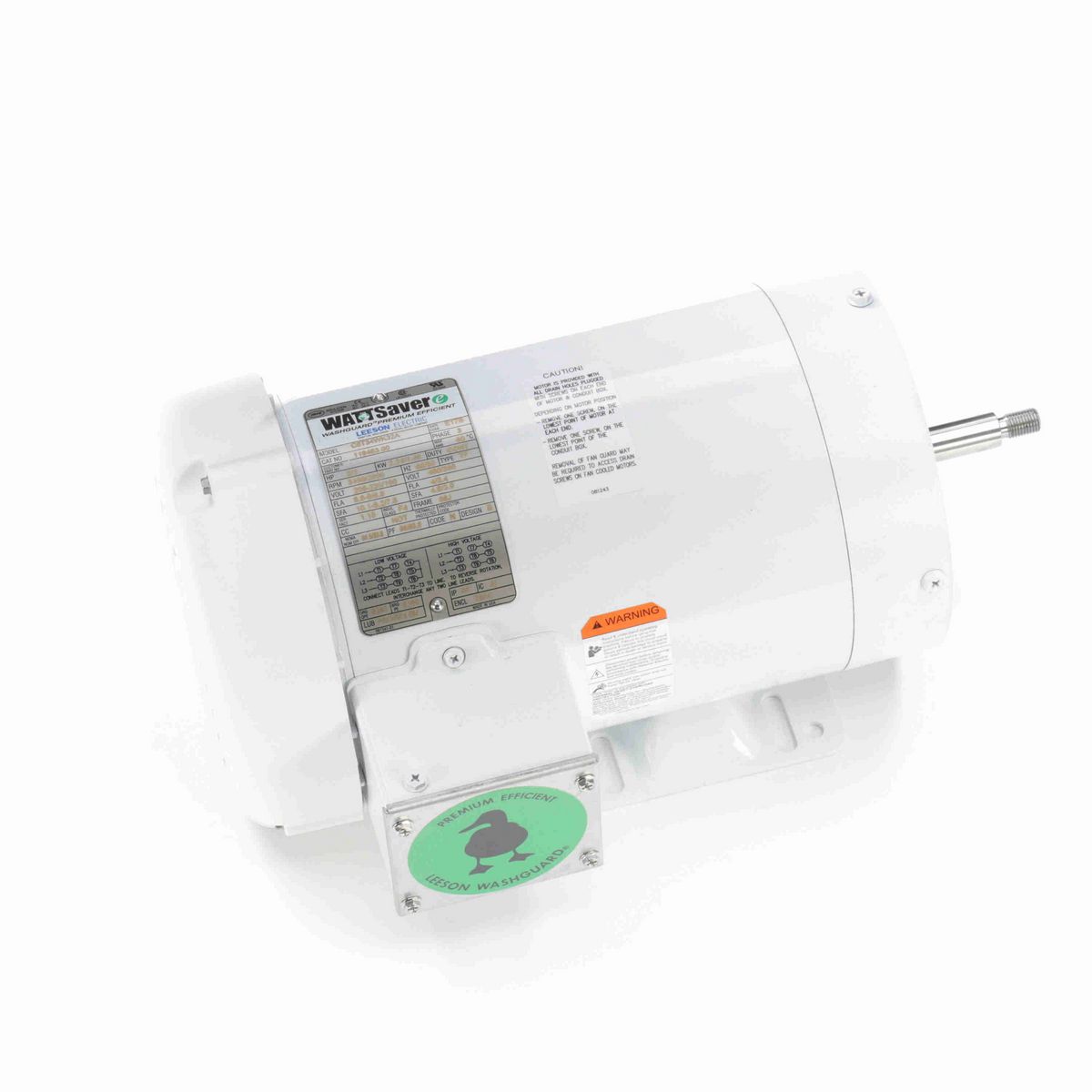 LEESON White Duck™ Jet Pump Motor, 3 & 2 HP, 3 Ph, 60 & 50 Hz, 230/460 & 190/380 V, 3600 & 3000 RPM, 56J Frame, TEFC - 119463.00