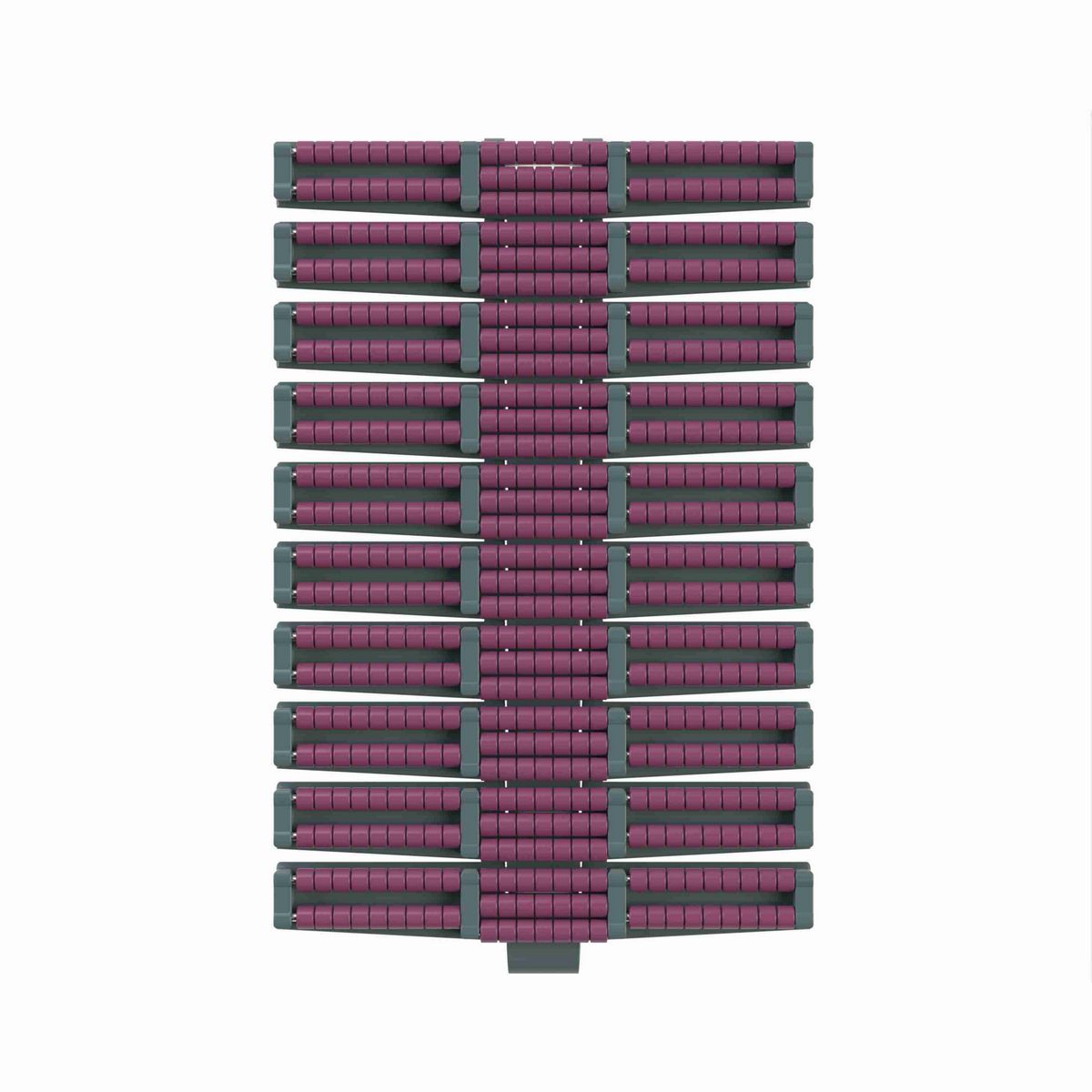 Rexnord HDF LBP Side-flexing Low Backline Pressure, Material: Internally Lubricated Polyacetal (Grey), Width: 10in, Pitch: 1.5in - 752.89.19