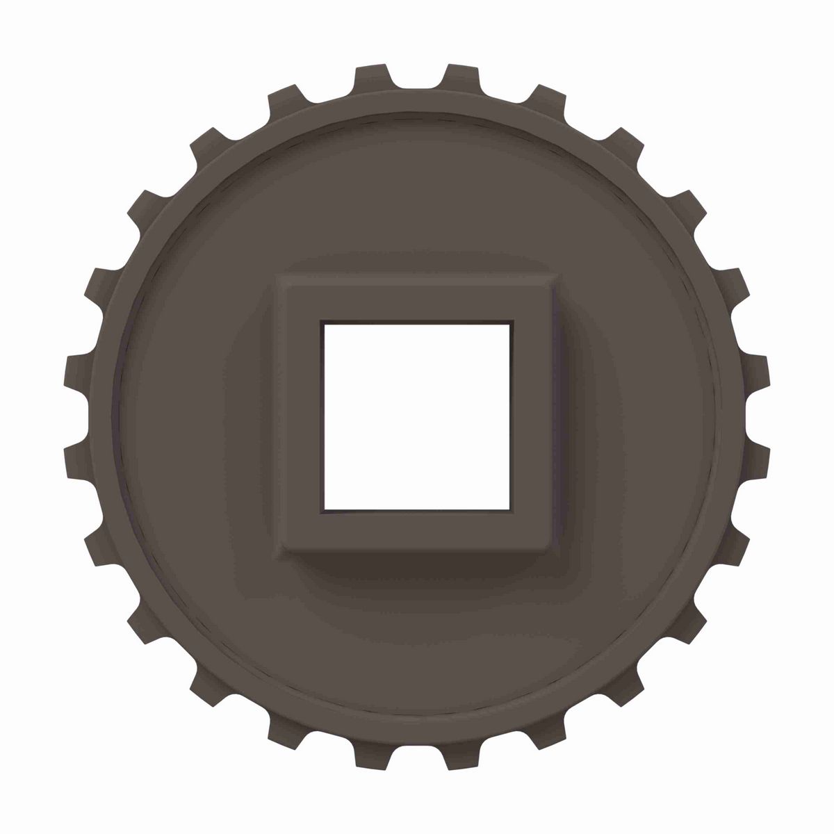 Rexnord 5930 Series Solid One Piece Molded Acetal Sprocket with 24 Teeth and a 40mm Square Bore - 114-696-11