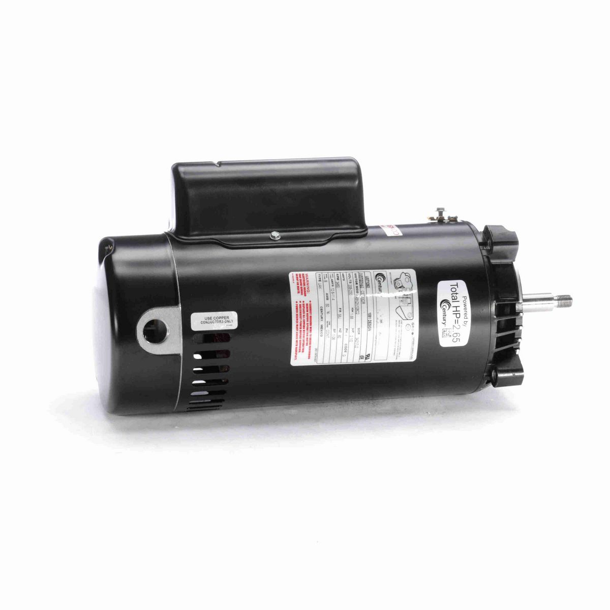 Century Pool Pump Motor, 2 1/2 HP, 1 Ph, 60 Hz, 208-230 V, 3600 RPM, 56J Frame, ODP - UST1252