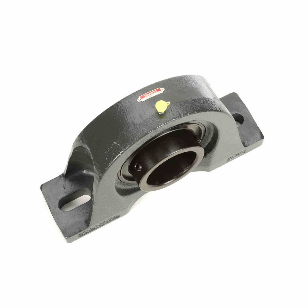 Sealmaster Mounted Cast Iron Two Bolt Pillow Block Ball Bearing - 52100 Bearing Steel, Black Oxided - Setscrew Lock - MP-63C