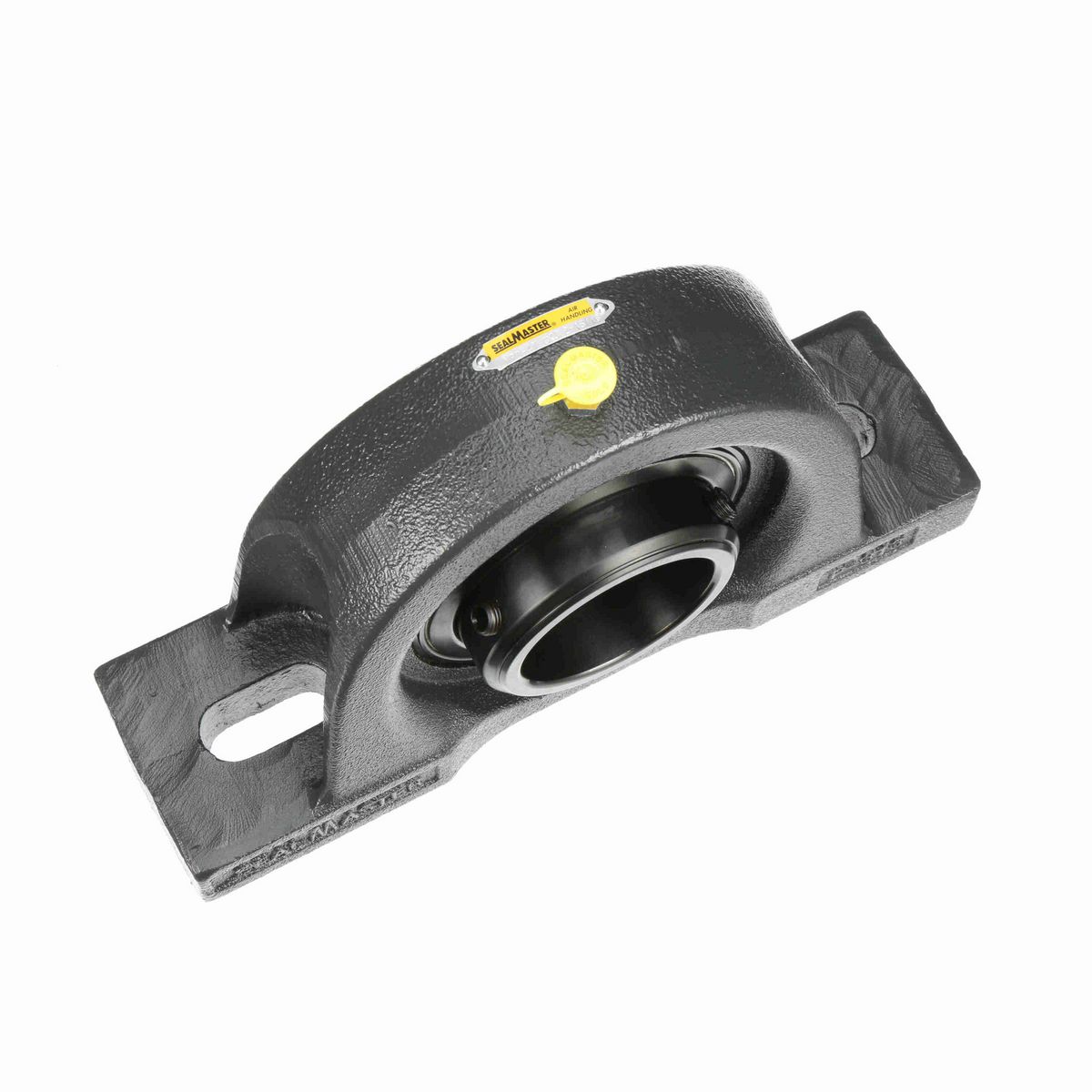Sealmaster Mounted Cast Iron Two Bolt Pillow Block Ball Bearing - 52100 Bearing Steel, Black Oxided - Double Setscrew Lock - Air Handling Housing Fit, Noise Tested - MPD-47 CXU