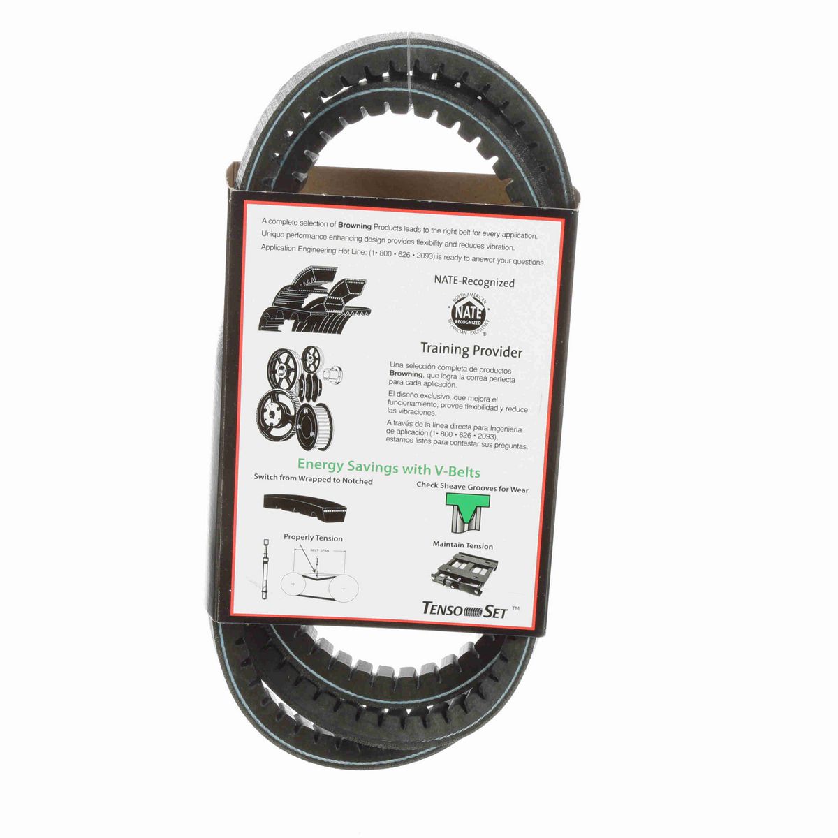 Browning EPDM Notched Belt 98% Efficient - BX69