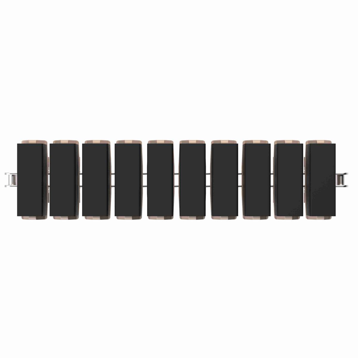 Rexnord 1873TAB SideGrip™ Side-flexing, Material: Tan Low Friction, Width: 3.75in, Pitch: 1.5in - 81426256
