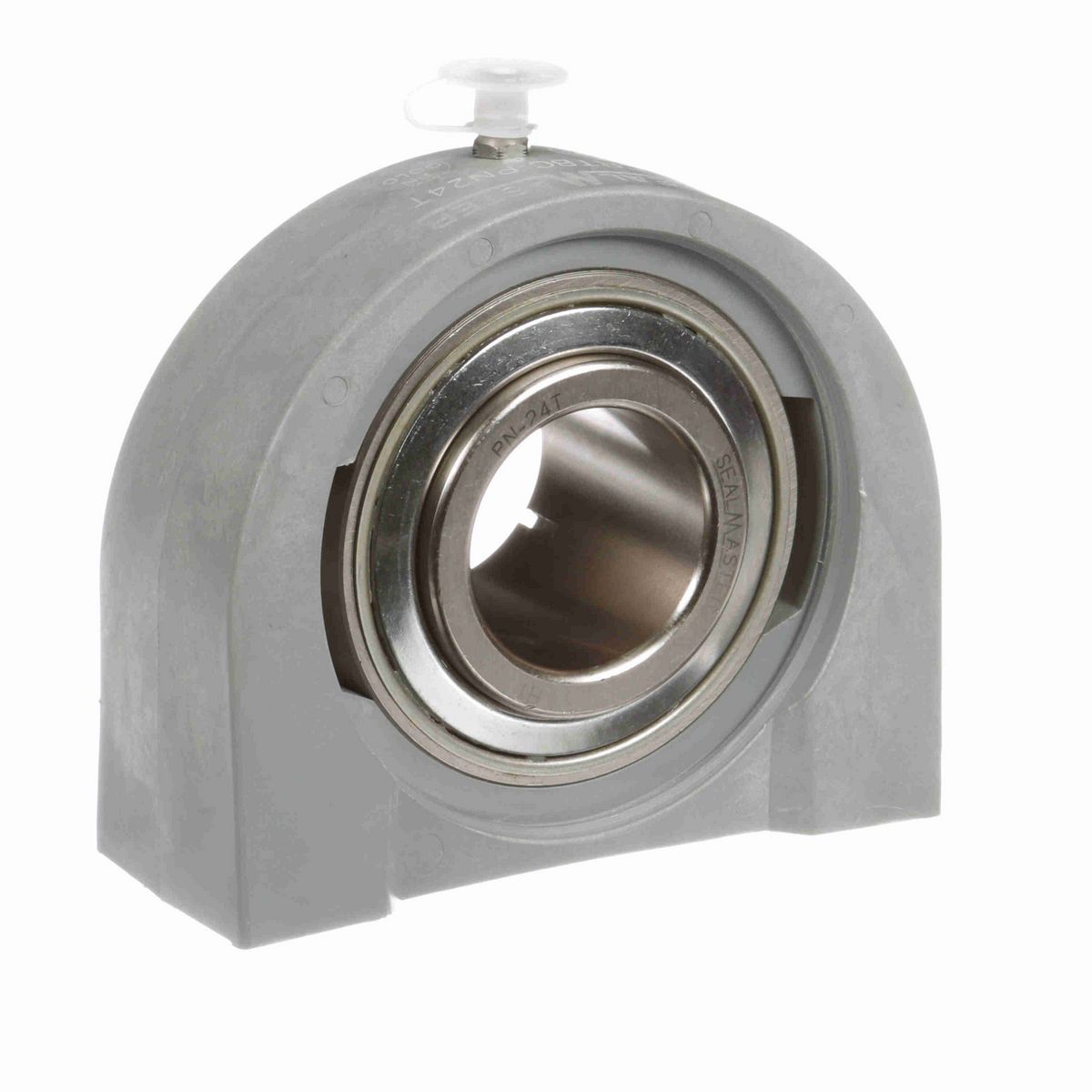 Sealmaster Mounted Composite Tapped Base Pillow Block Ball Bearing - 52100 Bearing Steel, Phosphorus Nickel Coated - Concentric Lock - Corrosion Resistant - CRTBC-PN24T