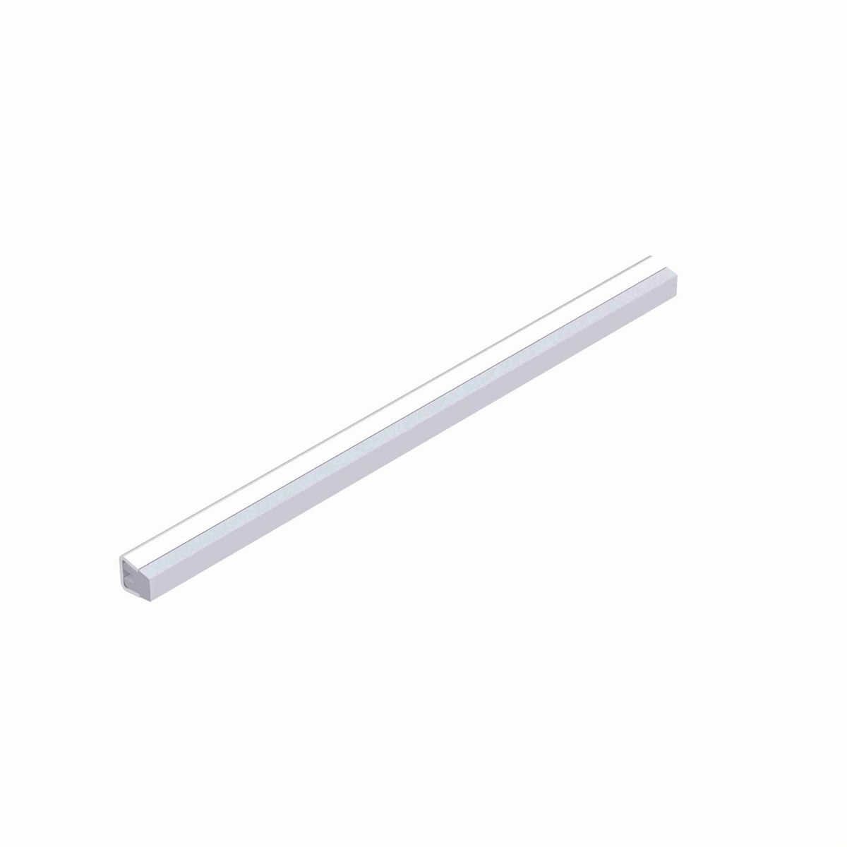 System Plast Flat Guide Rail: 0.67"W X 0.67"H X 96"L White UHMW-PE - VG-SSF-8
