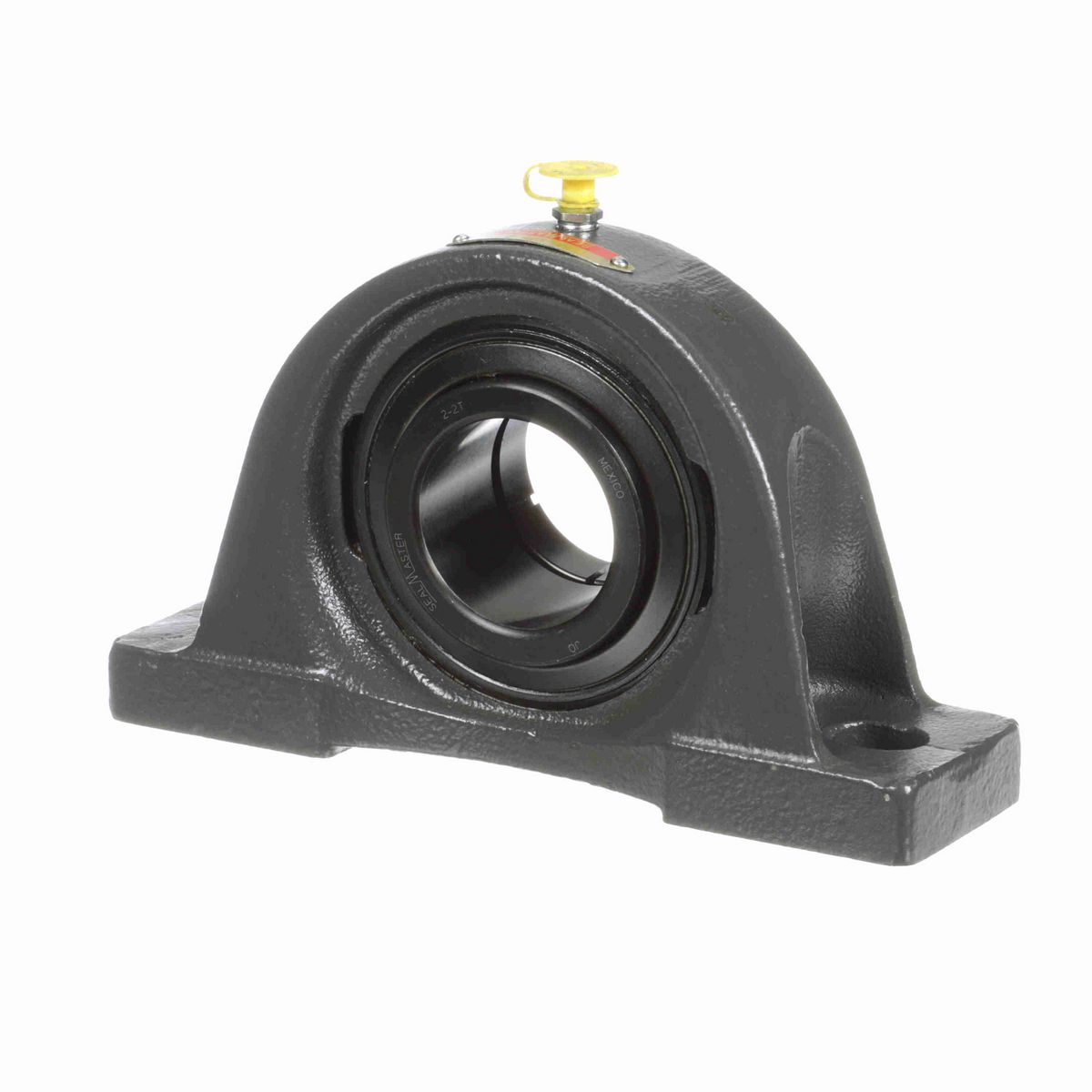 Sealmaster Mounted Cast Iron Two Bolt Pillow Block Ball Bearing - 52100 Bearing Steel, Black Oxided - Concentric Lock - NP-32T