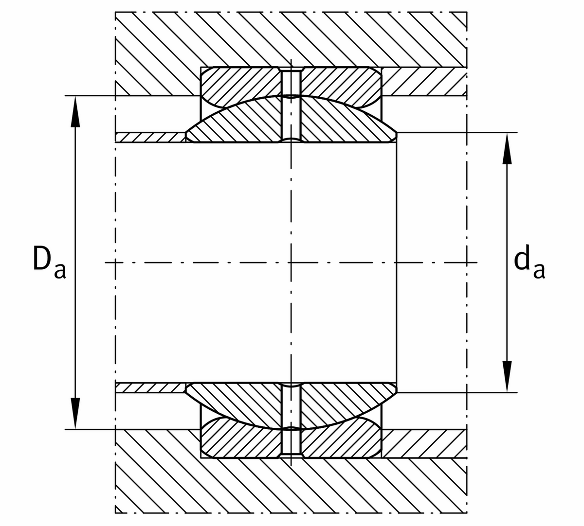 Сферический шарнирный подшипник INA GE22-ZO-E