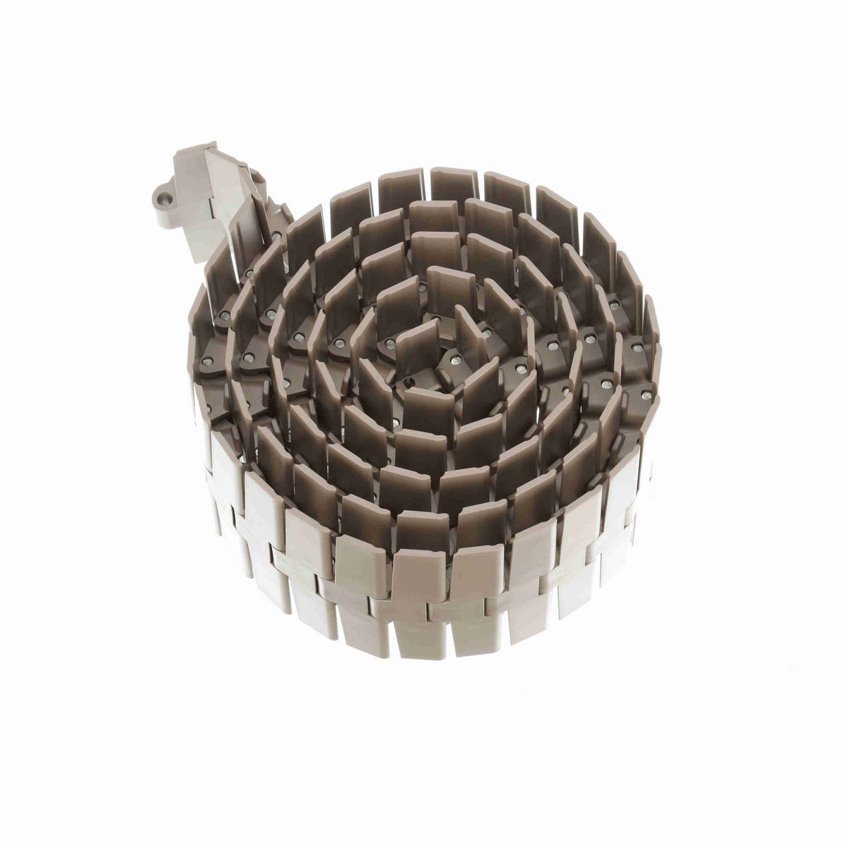 System Plast 882TAB Side-flexing Solid Top, Material: Tan Low Friction, Width: 7.5in, Pitch: 1.5in - LF882TAB-K750