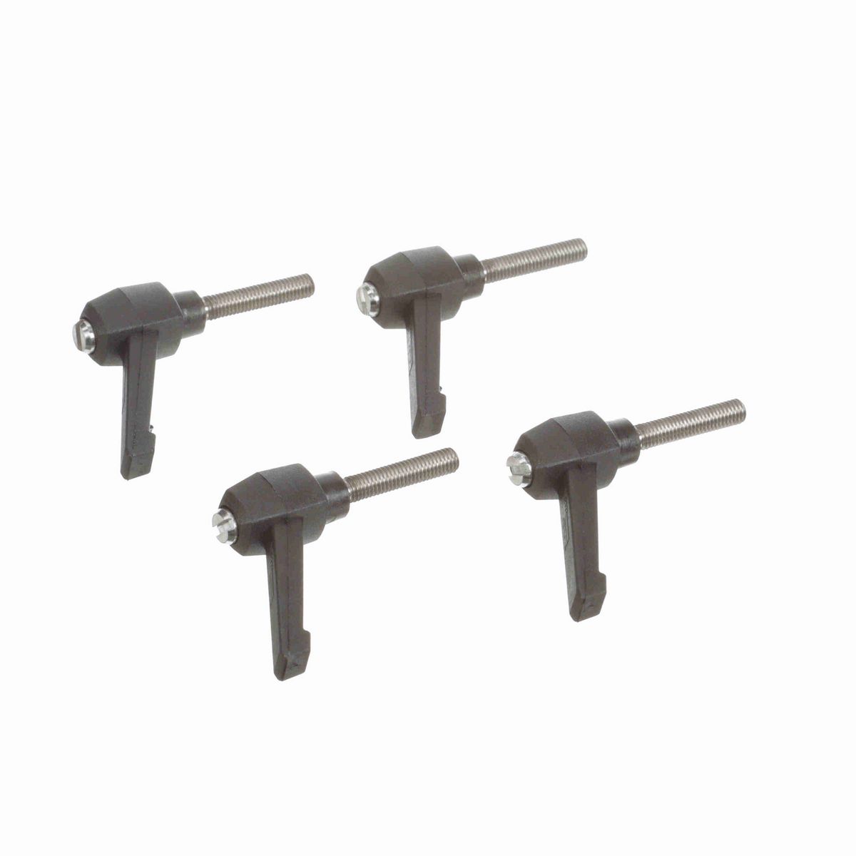 System Plast Ratchet Handle (Male); Thread: M6 x 1, Handle Length: 1.63-in Stud Length: 1.18-in, Color: Black - RH-10-BK-MSM6-30