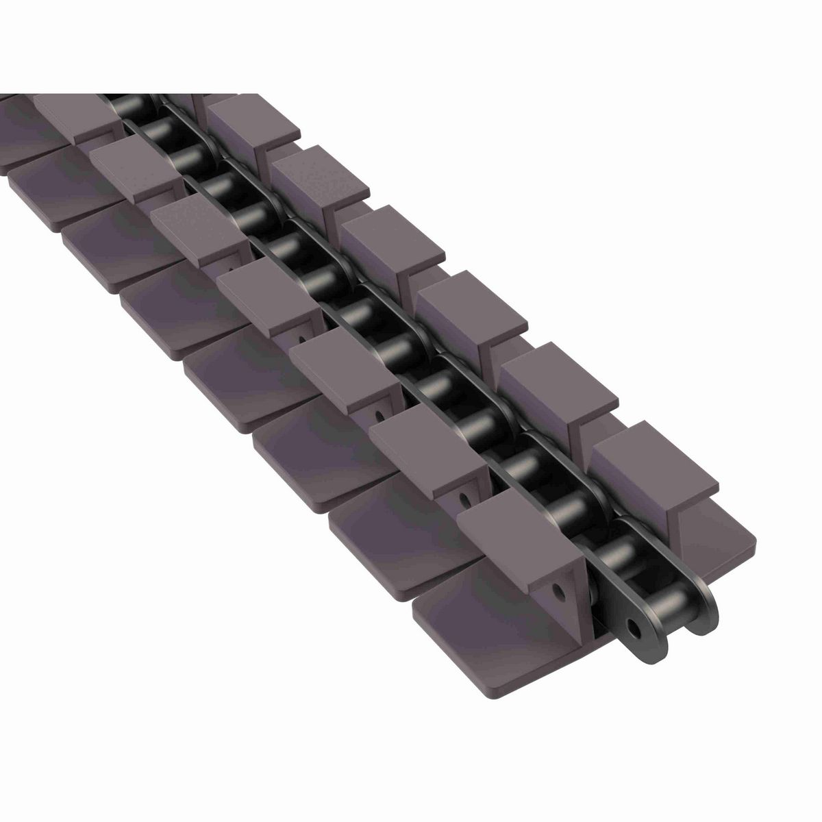 Rexnord 1873TAB Side-flexing Solid Top, Material: Brown High Performance, Width: 3.25in, Pitch: 1.5in - 81426341