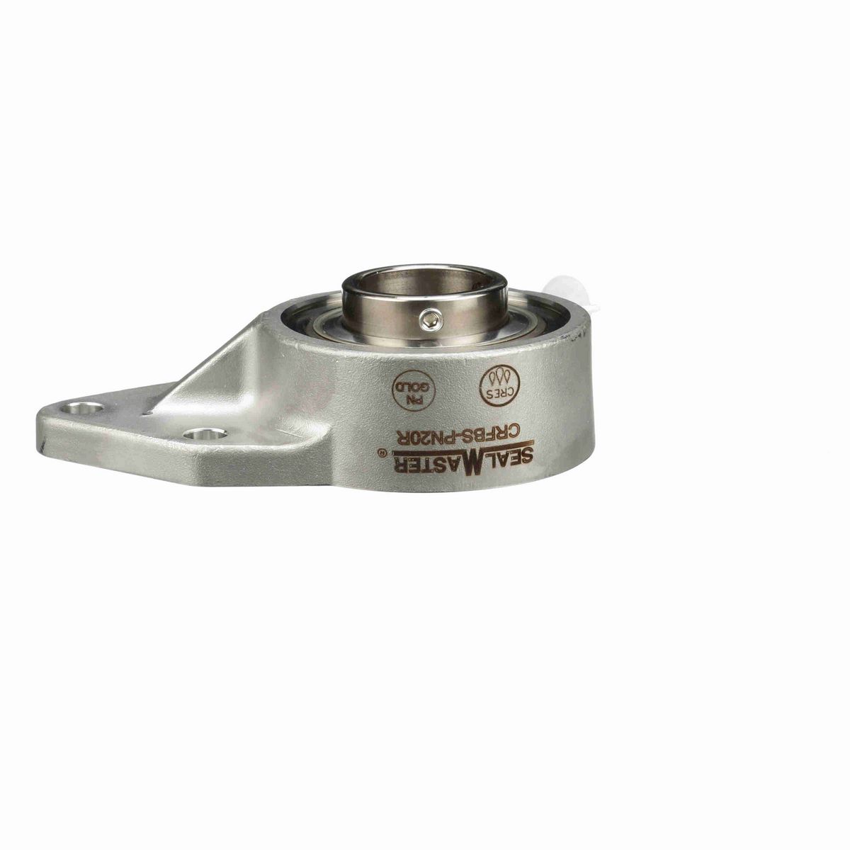 Sealmaster Mounted Stainless Steel Three Bolt Flange Bracket Ball Bearing - 52100 Bearing Steel, Phosphorus Nickel Coated - Setscrew Lock - Corrosion Resistant - CRFBS-PN20R