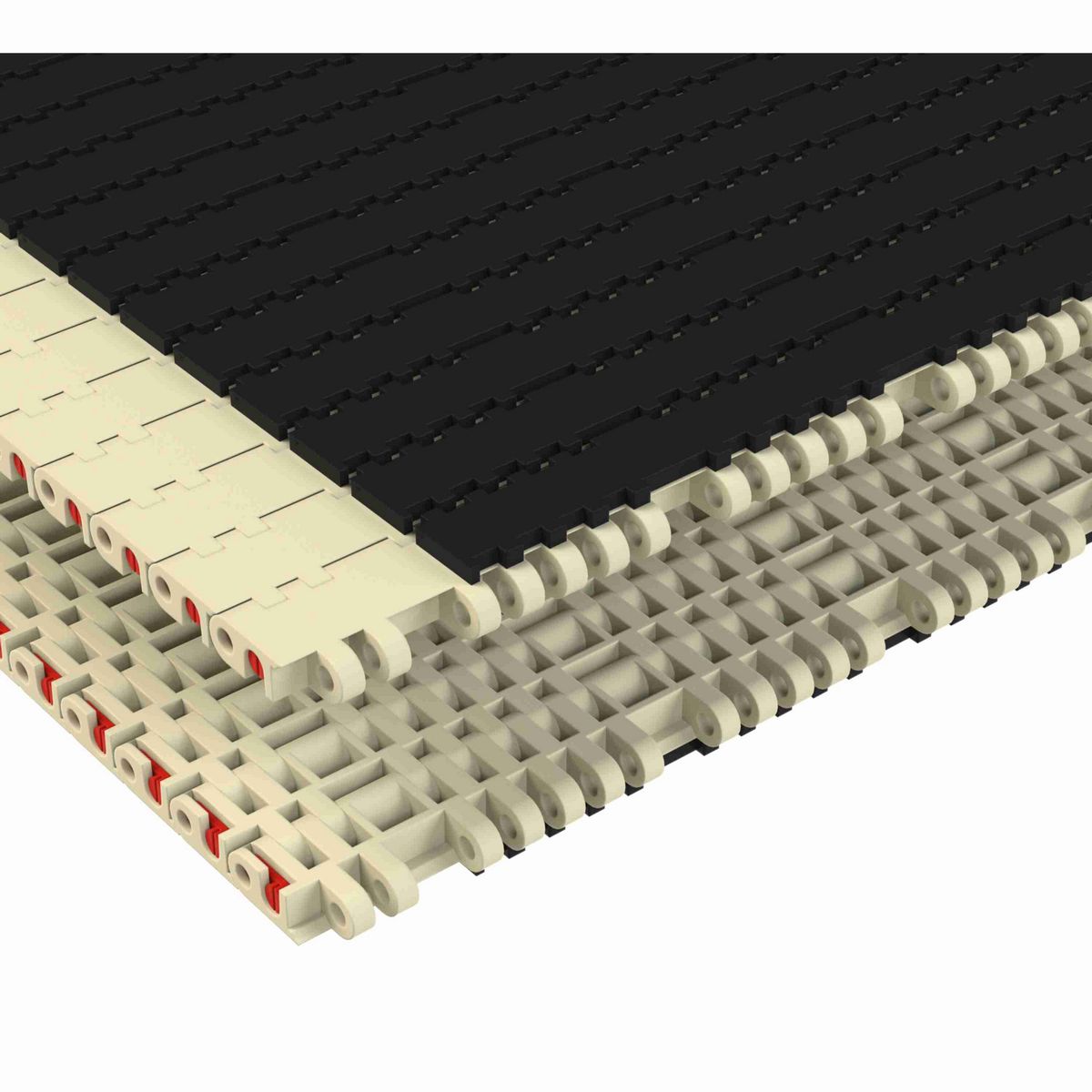 Rexnord 7705 RubberTop® Straight Running RubberTop®, Material: Beige High Temperature, Width: 8in, Pitch: 1in - 10322265