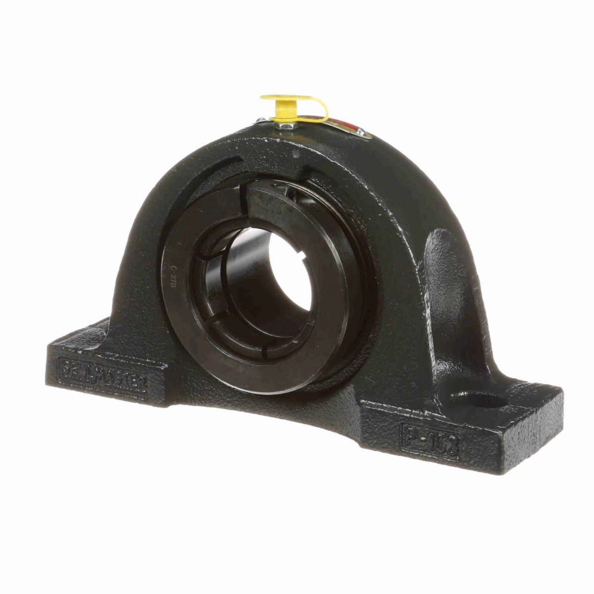 Sealmaster Mounted Cast Iron Two Bolt Low Base Pillow Block Ball Bearing - 52100 Bearing Steel, Black Oxided - Concentric Lock - NPL-27T