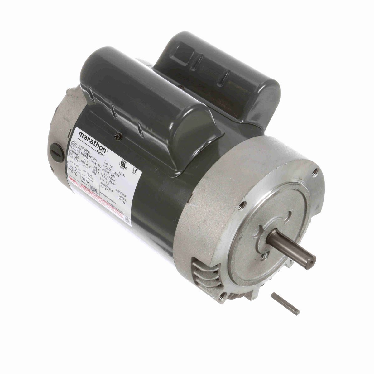 LEESON General Purpose Motor, 1 HP, 1 Ph, 60 Hz, 115/230 V, 3600 RPM, 56C Frame, DP - G254A