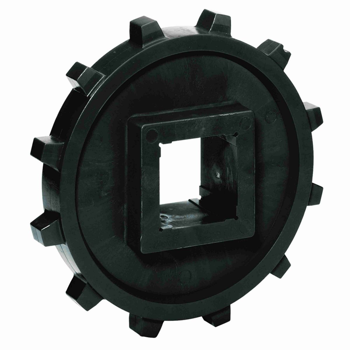Rexnord 5960 Series Solid One Piece Molded Acetal Sprocket with 8 Teeth and a 40mm Square Bore - 114-936-2