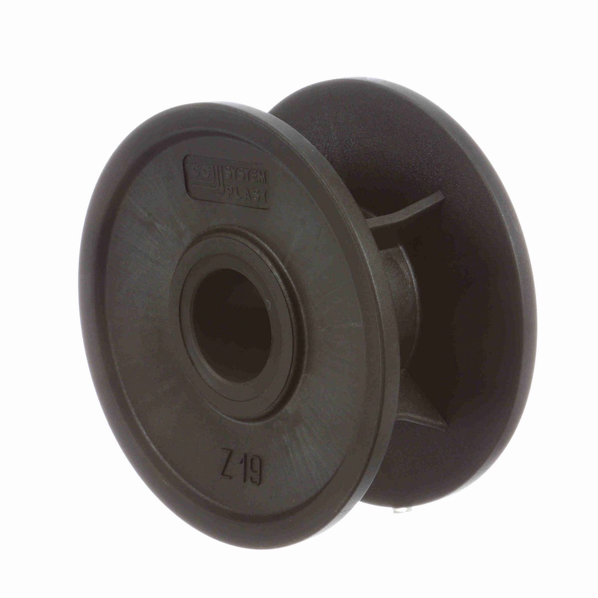 System Plast 820 Series Solid One Piece Molded Sprocket with 19 Teeth and a 30mm Round Idler Bore - 820-19R30M-W
