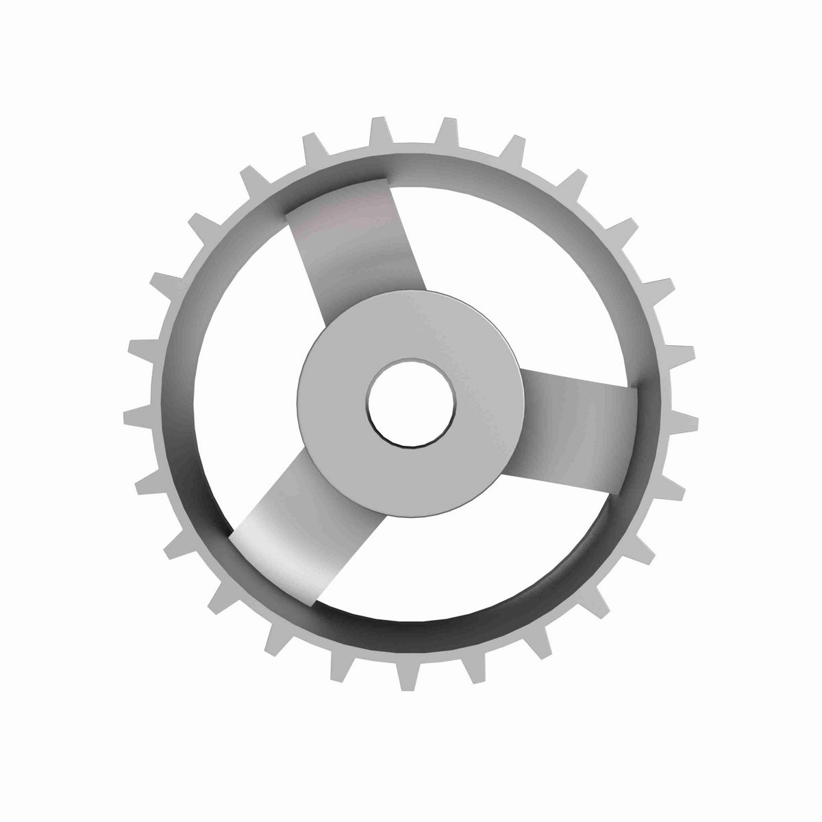 Rexnord 821 Series Solid One Piece Cast Iron Sprocket with 25 Teeth and a 1in Round Rough Stock Bore (RSB) - 401-309-2