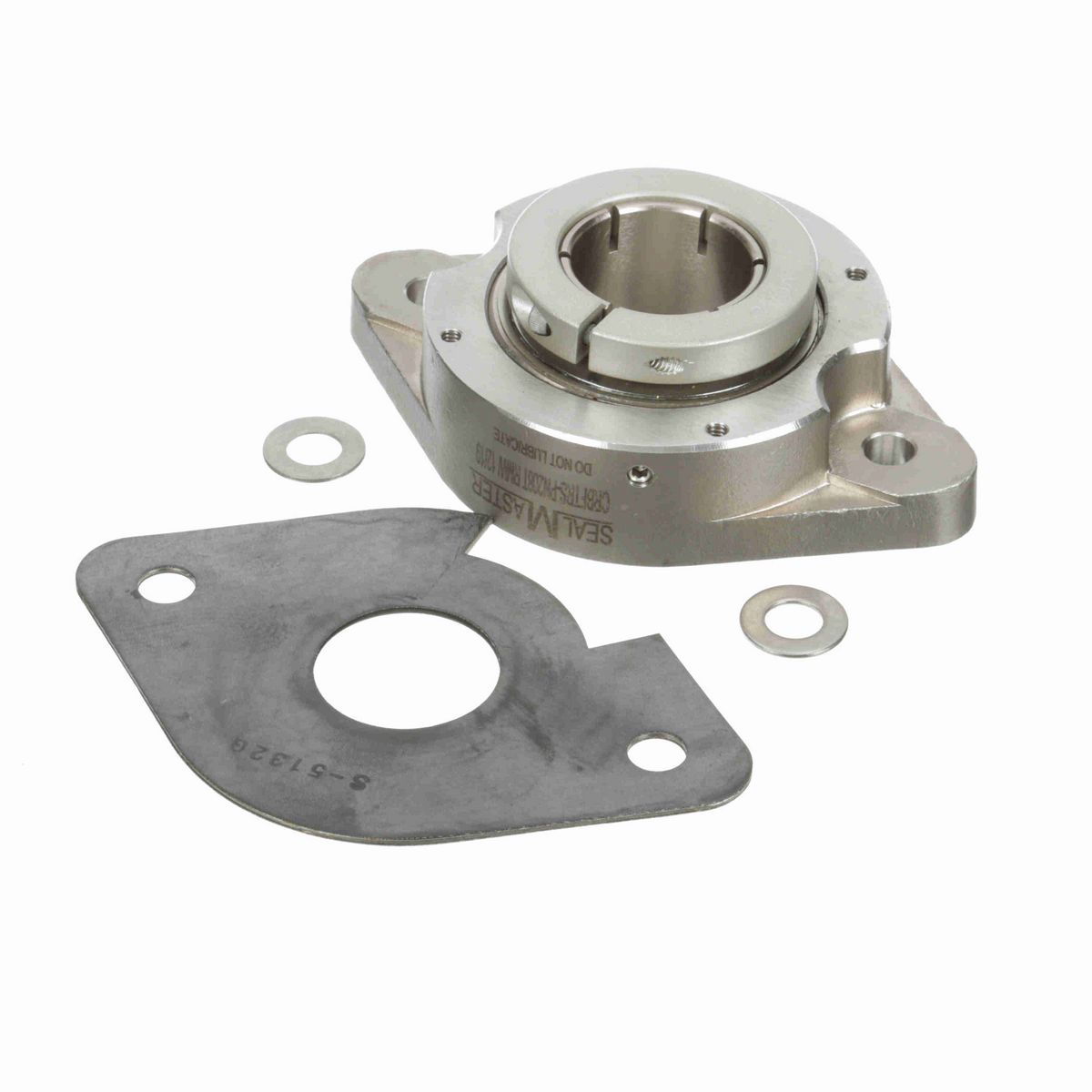 Sealmaster Mounted Cast Iron Two Bolt Flange Ball Bearing - 52100 Bearing Steel, Phosphorus Nickel Coated - Concentric Lock - Corrosion Resistant - Reduced Maintenance - Lubed for Life - CRBFTRS-PN208T RMW