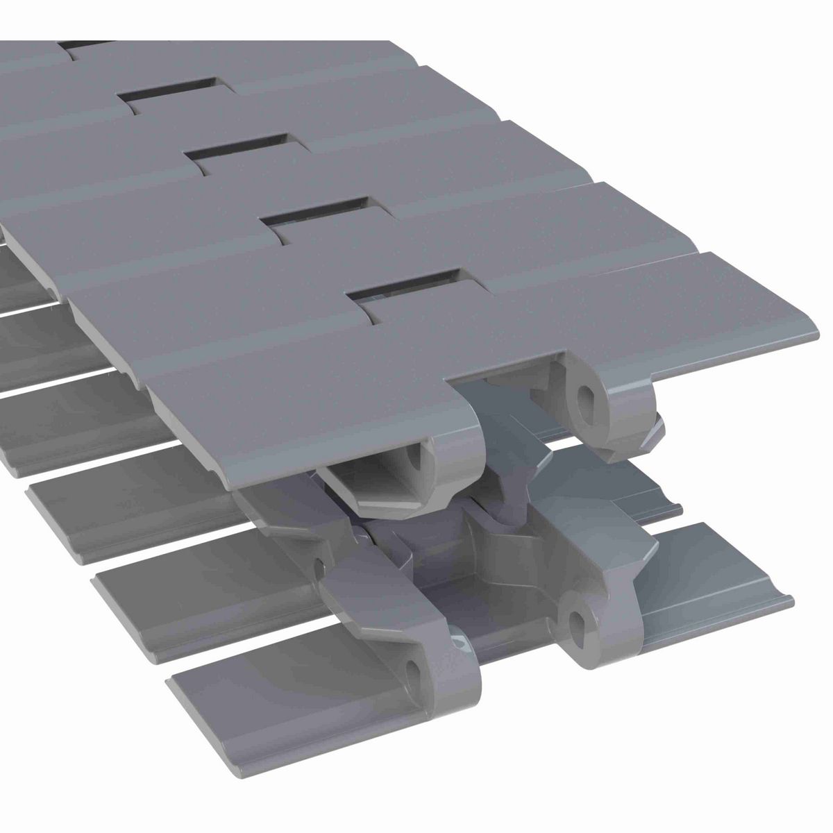 Rexnord 880TAB Side-flexing Solid Top, Material: Silver Platinum Series™ X, Width: 4.5in, Pitch: 1.5in - L0880655443