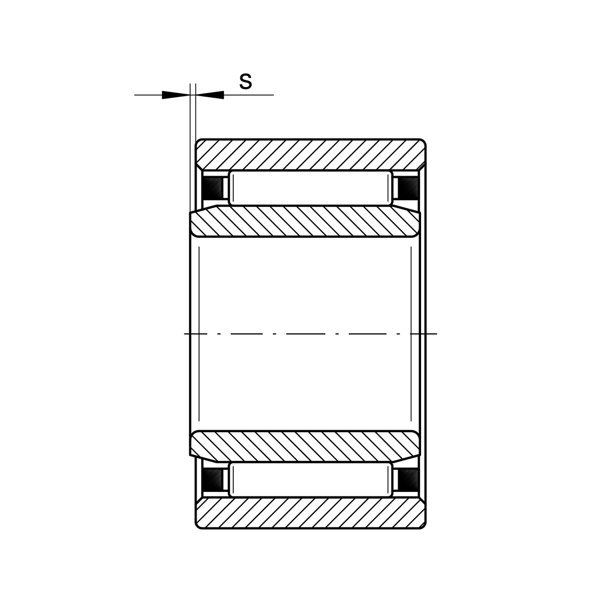 Игольчатый роликоподшипник INA NAO70X100X30-XL (NAO70X100X30)