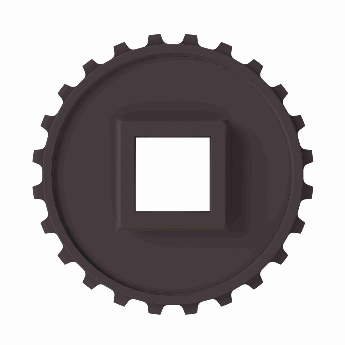 Rexnord 5930 Series Solid One Piece Molded Acetal Sprocket with 24 Teeth and a 40mm Square Bore - 114-696-11