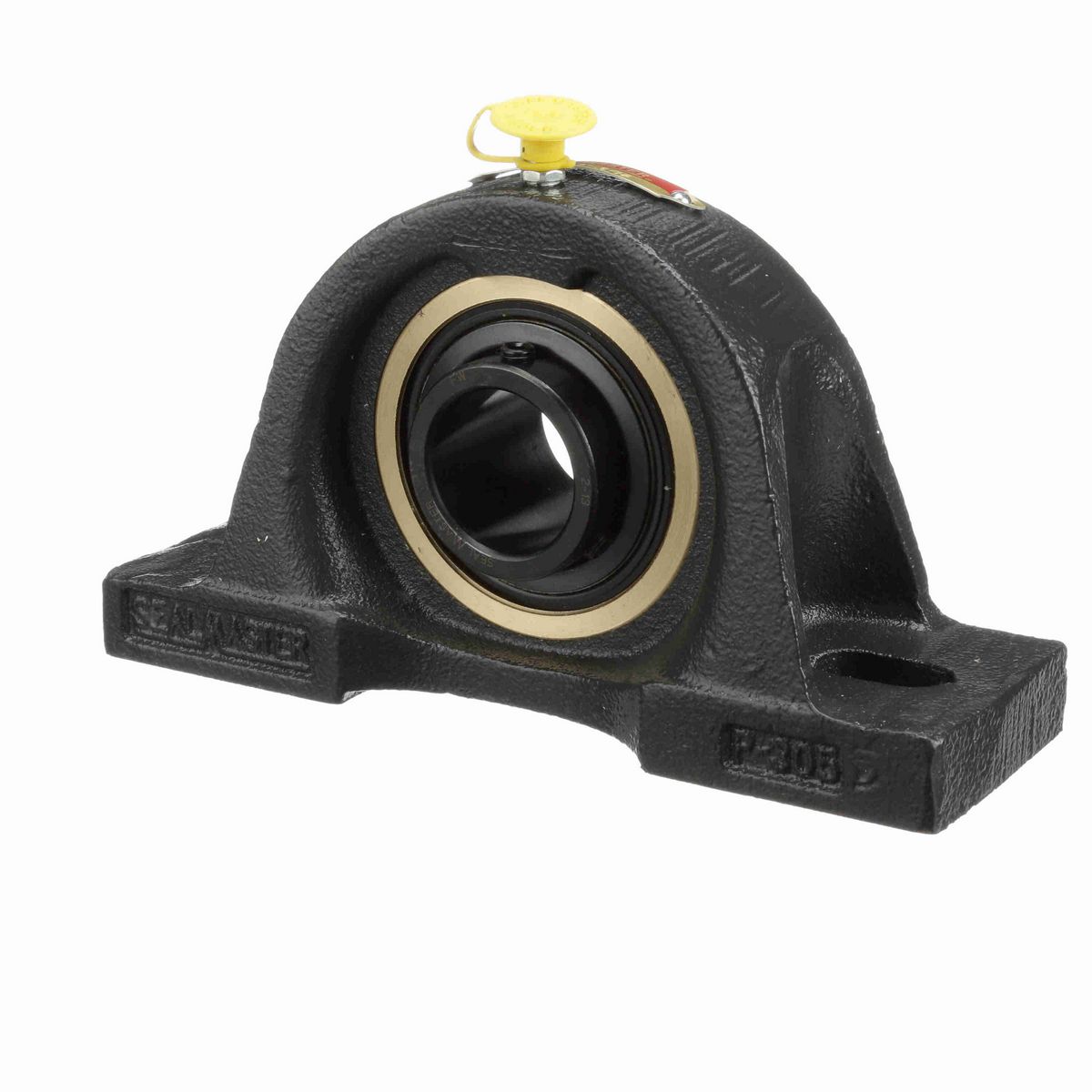 Sealmaster Mounted Cast Iron Two Bolt Pillow Block Ball Bearing - 52100 Bearing Steel, Black Oxided - Setscrew Lock - High Temperature - EMP-19 HI