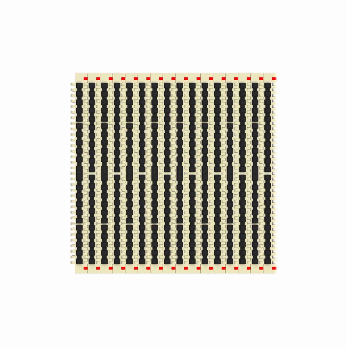 Rexnord 8505 RubberTop® Straight Running RubberTop®, Material: Beige High Temperature, Width: 27in, Pitch: 0.75in - 10324739