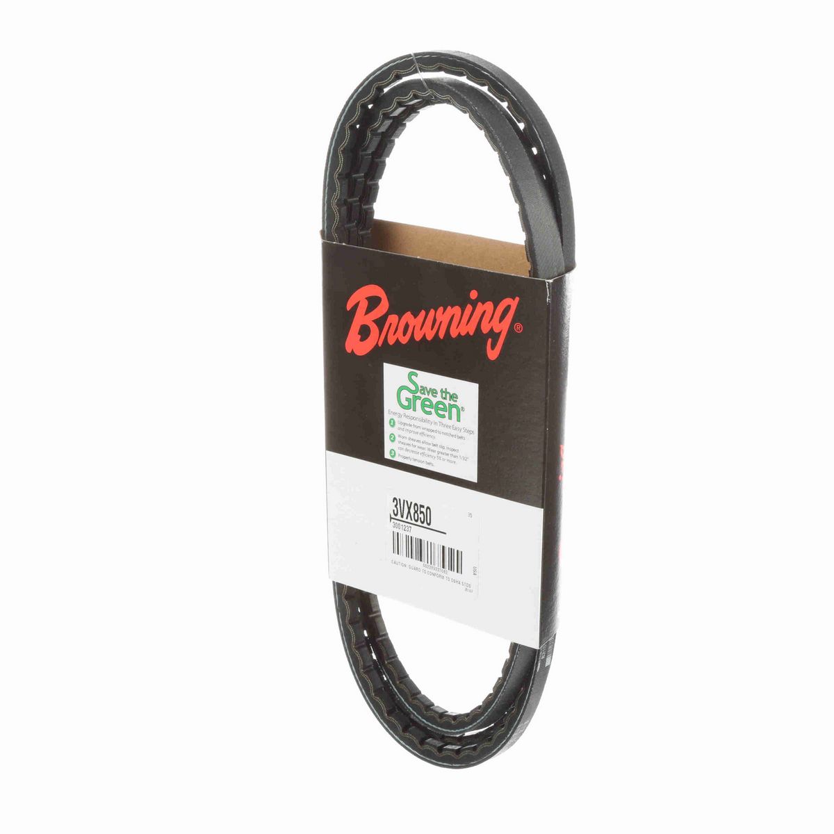 Browning EPDM Notched Belt 98% Efficient - 3VX850