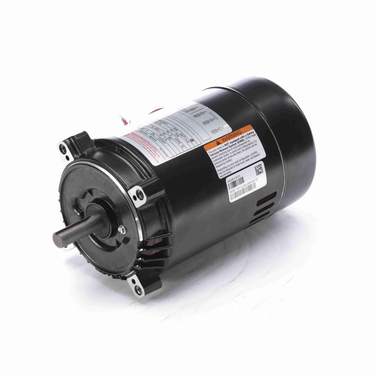 Century Pool Pump Motor, 3/4 HP, 3 Ph, 60 Hz, 208-230/460 V, 3600 RPM, 56C Frame, ODP - K3072